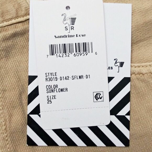 SANDRINE ROSE Slouchy Long Jean Shorts Cut Off Distressed Linen Jorts Sz 25 NWT - Picture 8 of 11